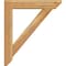 Ekena Millwork Traditional Slat Rough Sawn Bracket w/ Offset Brace, Western Red Cedar, 6"W x 28"D x 32"H BKT0604X28X32TRA06RWR - alternate 2